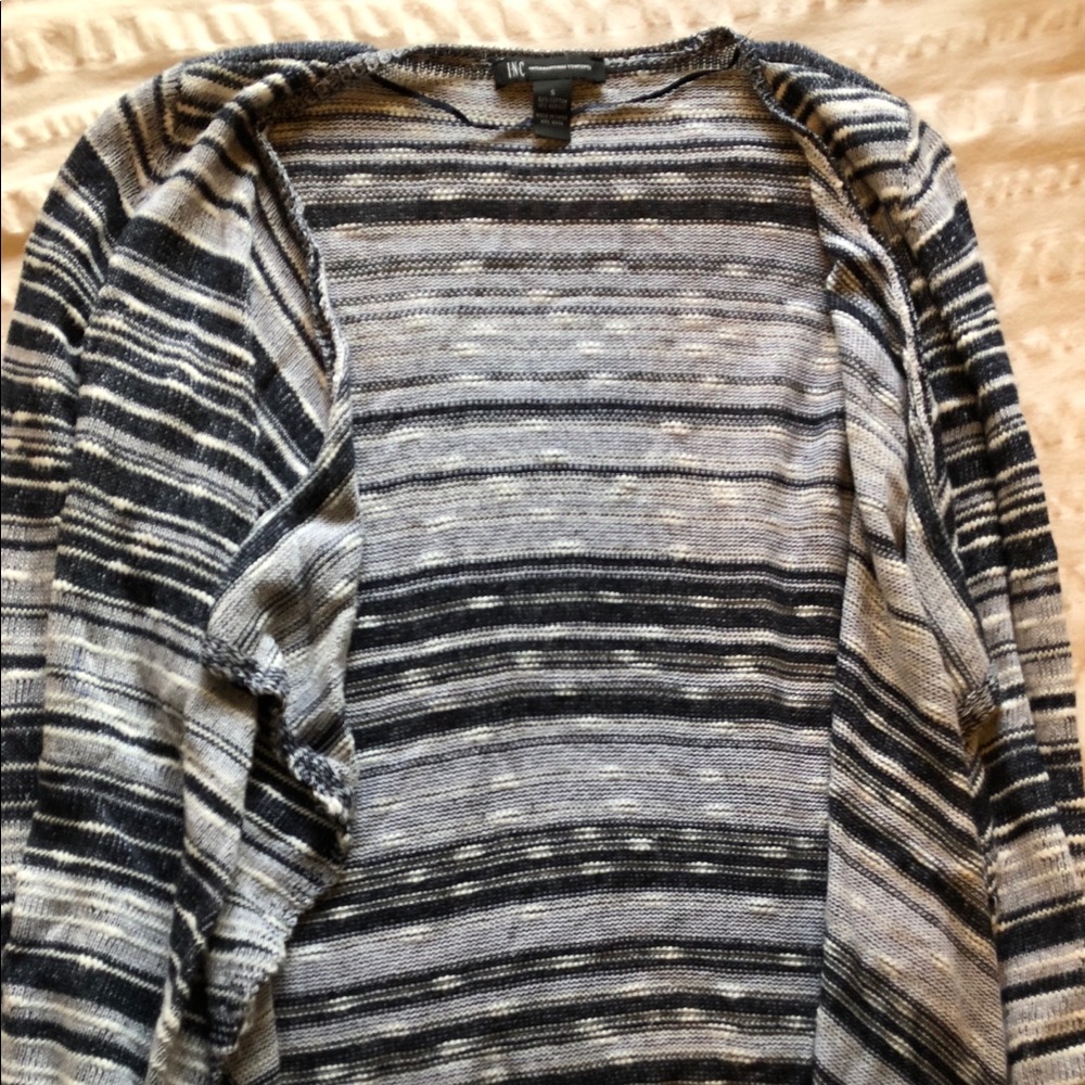 Navy striped cardigan